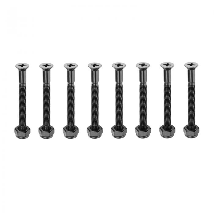 PATIKIL スケートボード用ハードウェア 1-1/4インチ / 31mm 8個 カーボン鋼製 スケートボードデッキ取り付け用ボルト&ナット ヘッド クルーザ...