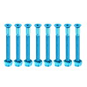 PATIKIL スケートボード取り付け用ハードウェア 2インチ 8個 カーボン鋼製スケートボードボルト&ナット フラットヘッド クルーザー用 ブルー