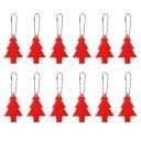 PATIKIL リフレクティブキーチェーンタグ 12個セット リフレクティブペンダント PVC製 高視認性リフレクターキーリング 安全リフレクター バックパック サイクリング ウォーキング用 レッド