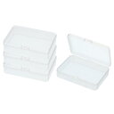 PATIKIL 4.5x3.3x1.4インチネイルチャームオーガナイザー 4個のクラフトオーガナイザーと収納ボックスグリッドクリアプラスチックオーガナイザーボックスビーズオーガナイザーアートクラフトジ ュエリーフィッシングツール 透明