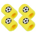 PATIKIL カラフルなスポーツリストバンド 4個 汗止めバンド テリークロス バスケットボール フットボール 野球 サッカー用 イェロー