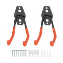 PATIKIL ガレージフック ヘビーデューティ 2個セット ユーティリティ収納フック 壁掛けフック バルクアイテム 自転車 はしご 庭用(レッド) 65 x 68 x 110mm