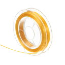 PATIKIL 11ヤード 伸縮性ブレスレットストリング 0.5mm 丸い弾性ストリング ブレスレットビーズコード 宝石メイキング用 水晶ストリング 金色
