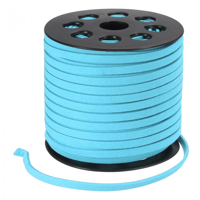 PATIKIL 5mmフェイクスエードレザーコード ブレスレットネックレスビーズ作りDIYクラフト用 レザーレースストリング ライトブルー