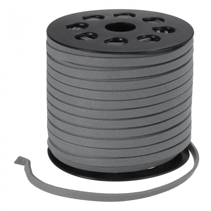 PATIKIL 5mmフェイクスエードレザーコード ブレスレットネックレスビーズ作りDIYクラフト用 レザーレースストリング ダークグレー