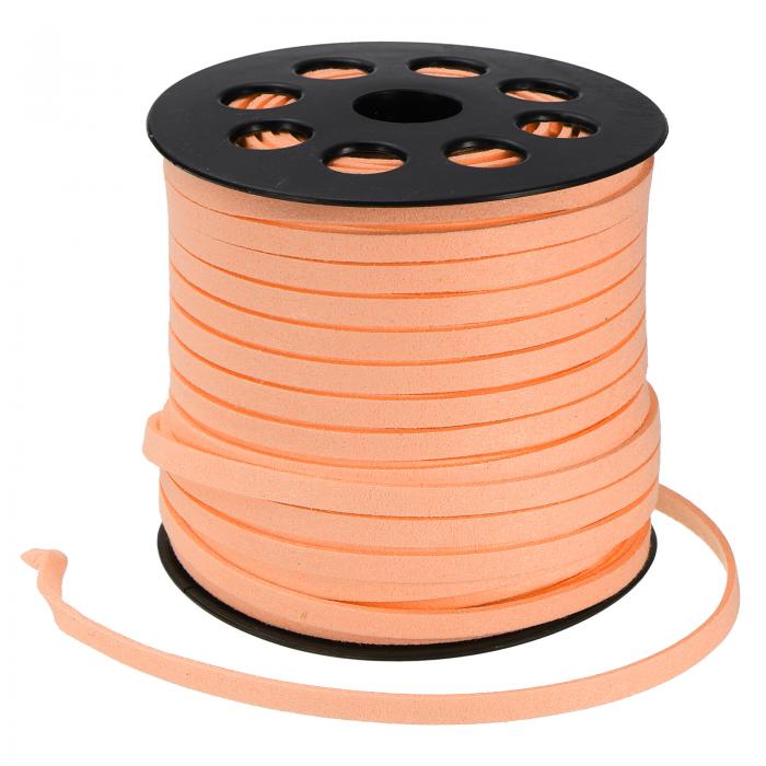 PATIKIL 5mmフェイクスエードレザーコード ブレスレットネックレスビーズ作りDIYクラフト用 レザーレースストリング オレンジイエロー