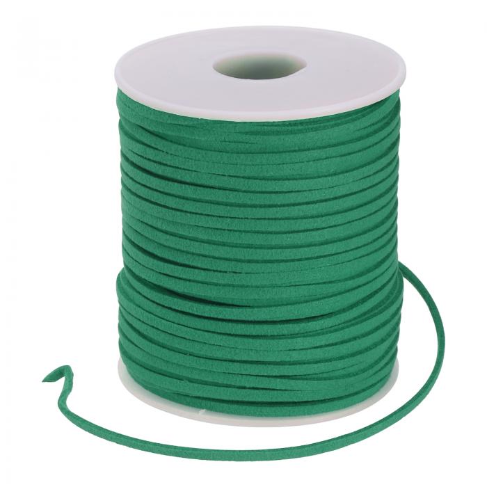 PATIKIL 2.6mm幅 フェイクスエードレザーコード ブレスレットネックレスビーズ作りDIYクラフト用 レザーレースストリング グラス緑