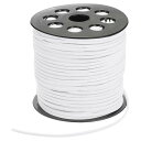PATIKIL 100ヤード×2.6mmフェイクスエードレザーコード ブレスレットネックレスビーズ作りDIYクラフト用レザーレースストリング ホワイト