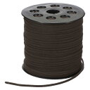 PATIKIL 100ヤード×2.6mmフェイクスエードレザーコード ブレスレットネックレスビーズ作りDIYクラフト用レザーレースストリング ダークコーヒー