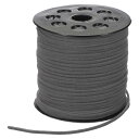 PATIKIL 100ヤード×2.6mmフェイクスエードレザーコード ブレスレットネックレスビーズ作りDIYクラフト用レザーレースストリング ミディアムグレー