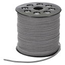 PATIKIL 100ヤード×2.6mmフェイクスエードレザーコード ブレスレットネックレスビーズ作りDIYクラフト用レザーレースストリング ライトグレー