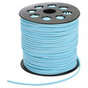 PATIKIL 100ヤード×2.6mmフェイクスエードレザーコード ブレスレットネックレスビーズ作りDIYクラフト用レザーレースストリング スカイブルー