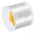 PATIKIL 109ヤード 伸縮性ブレスレットストリング 0.7mm 丸い弾性ストリング ブレスレットビーズコード ビーズ宝石作り用 ホワイト