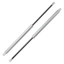 Motoforti ユニバーサルリフトサポートストラットガススプリング500mm/20インチ157Ib/700N/70kgメタルシルバートーン2個