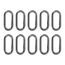 uxcell 10個のスプリングオーバルリング 15.5mm/0.6
