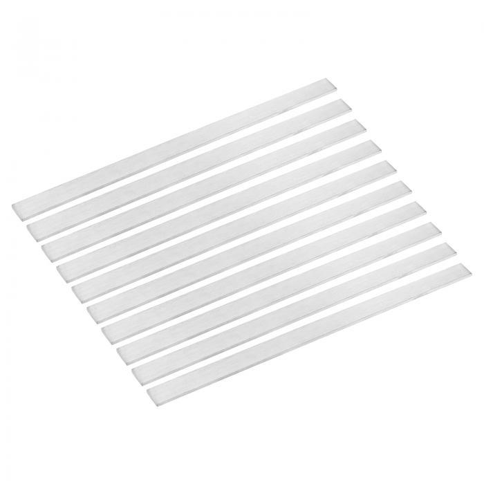 uxcell 10個316Lステンレススチールフラットバー 1/8"厚さ3/8"幅12"長さぶらし仕上げトリムストリップ..