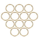 uxcell 32個 Oリングバックル 32mm/1.3" 内径 2mm 厚さ 亜鉛合金 オープニング Oリングク ラスプクリップ クラフト キーリング バッグ ストラップ ベルト DIY アクセサリー ライト金色