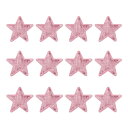 uxcell 20個の星アイロンパッチ ライトピンク刺繍付きソーイングアップリケハンドクロシェアップリケ3