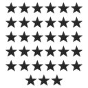 uxcell 33個5つ星パッチアイロンパッチ 黒ソーイング刺繍パッチアップリケ装飾1.1IN修理パッチDIY衣類クラフトバックパック服装ギフト装飾