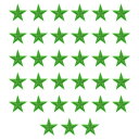 uxcell 33個5つ星パッチアイロンパッチ 蛍光緑刺繍パッチアップリケ装飾1.1IN修理パッチDIY衣類クラフトバックパック服装ギフト装飾