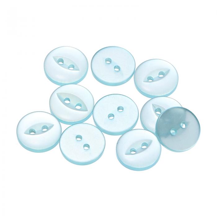 【期間限定10％OFF】uxcell 10個24Lレイクブルーラウンドボタン15mm 5/8