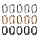 uxcell 15個のスプリングオーバルリング 7mm/0.3