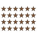 uxcell 24個5つ星パッチアイロンパッチ ブ ラウンソーイング刺繍パッチアップリケ装飾1.1IN修理パッチDIY衣類クラフトバックパック服装ギフト装飾