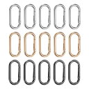 uxcell 15個のスプリングオーバルリング 15.5mm/0.6