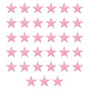 uxcell 33個5つ星パッチアイロンパッチ ピンクソーイング刺繍パッチアップリケ装飾1.1IN修理パッチDIY衣類クラフトバックパック服装ギフト装飾