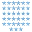 uxcell 33個5つ星パッチアイロンパッチ 青い縫い付け刺繍パッチアップリケ装飾1.5IN修理パッチDIY衣類クラフトバックパック服装ギフト装飾