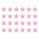 uxcell 24個5つ星パッチアイロンパッチ ピンクの刺繍パッチアップリケ装飾1.1IN修理パッチDIY衣類クラフトバックパック服装ギフト装飾