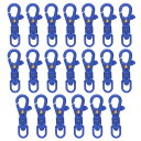 uxcell 20個のプラスチックロブスタークローファスナ ースイベルランヤードスナップフックトリガークリップ ストレッチスプリングキーチェーンリングクラフトバ...