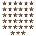 uxcell 33個5つ星パッチアイロンパッチ ブ ラウンソーイング刺繍パッチアップリケ装飾1.1IN修理パッチDIY衣類クラフトバックパック服装ギフト装飾
