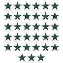 uxcell 33個5つ星パッチアイロンパッチ ダークブルーソー刺繍パッチアップリケ装飾1.1IN修理パッチDIY衣類クラフトバックパック服装ギフト装飾