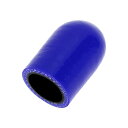 X AUTOHAUX 1個30mm L 20mm/0.79" ID ブラックブルー車用シリコーンラバーホースエンドキャップ シリコーン補強ブランキングキャップ バイパスチューブ用