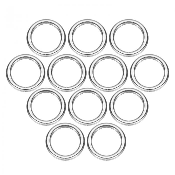 uxcell 32個 Oリングバックル 19mm/0.7" 内径 3.8mm 厚さ 亜鉛合金 オープニング Oリング ク ラスプ クリップ クラフト キーリング バッグ ストラップ ベルト DIY アクセサリー 明るいシルバー
