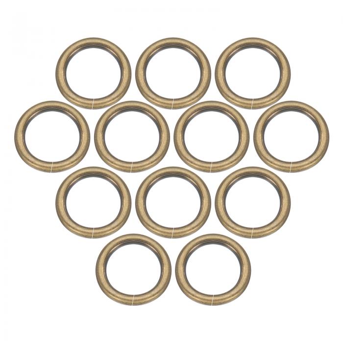 uxcell 32個 Oリングバックル 10mm/0.4" 内径 2mm 厚さ 亜鉛合金 オープニング Oリングク ラスプ クリップ クラフト キーリング バッグ ストラップ ベルト DIY アクセサリー ブロンズ