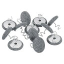 uxcell 12個 アップホルスタリータックスツイス トピン 20mm ベッドスカートピン ファブリックカバーボタンツイス トピン スリップカバーベッドスカート アームチェアキャディ 家具カバー用 ダークグレー