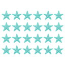 uxcell 24個5つ星パッチアイロンパッチ スカイブルーソー刺繍パッチアップリケ装飾1.5IN修理パッチDIY衣類クラフトバックパック服装ギフト装飾