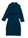 Allegra K レディース ペプラム ブレザー ジャケットとペンシルスカート セット ビジネス スーツ 2 点 ブルーグリーン XS(4)
