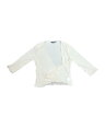 Allegra K レディース タイフロントカーディガン 七分袖 ニットメッシュ クロップド ボレロ シュラグ アプリコット XL
