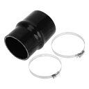 X AUTOHAUX 1セット80mm/3.15"-89mm/3.5" 127mm/5"長 ブラック車用シリコンホース クランプ付 ハンプホース クーラントホース ユニバーサル