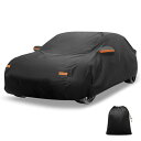X AUTOHAUX Hyundaiに対応・ソナタセダン用カーカバー 210D-PU アウトドアフルカーカバー オールウェザー防水日光雨雪保護 ドライバードアジ...