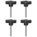 uxcell 4個のクランピングスクリューノブ M6 x 40mmメトリック304ステンレススチールT字型サムスクリューハンドル クイックリムーブハンドタイトニ...