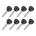 uxcell 8個 M4 x 25mm ニュート付きクランピングノブ 304ステンレススチールサムスクリュークランピングノ茶色ドハンドスレッドハンドボルトスタッ...