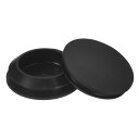uxcell 5個 シリコンプラグ 25-27mm 穴用ラバーラウンドスナップインロック穴プラグ 金属管用 防水穴プラグ 家具エンドキャップ挿入物 黒