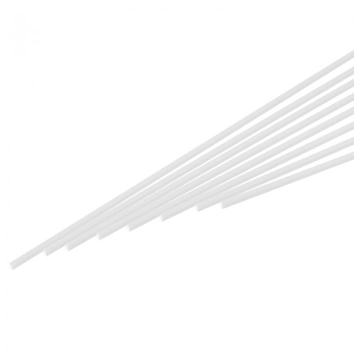 uxcell 20個 AB Sプラスチックロッド正方形固形バー 1/16" x 10" 白色滑らかなプラスチックチューブロ..