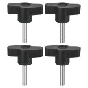 uxcell 4個のクランピングスクリューノブ M5 x 25mmメトリック304ステンレススチールT字型サムスクリューハンドル クイックリムーブハンドタイトニ...
