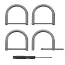 uxcell Dリングねじ込みシャックル 4個 1.26