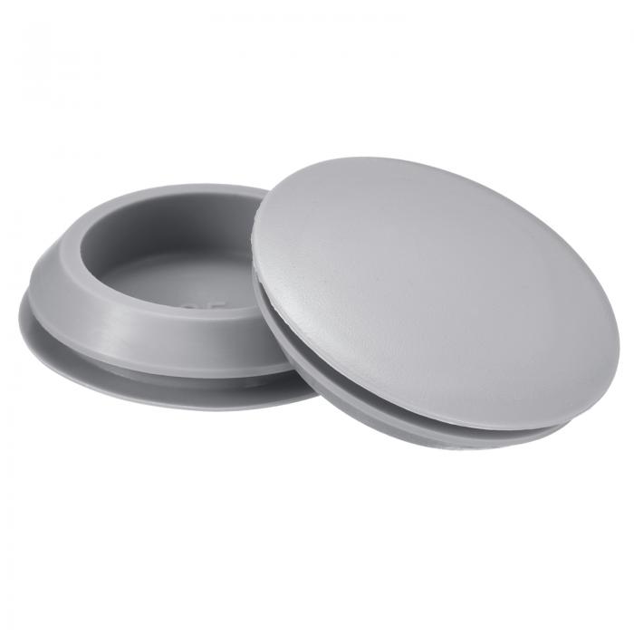 uxcell 3個 シリコンプラグ 35-38mm 穴用ラバーラウンドスナップインロッキングホールプラグ 金属管用 防水ホールプラグ 家具エンドキャップ挿入物 グレー